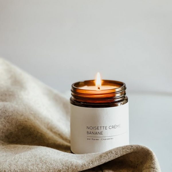 Chandelles de soya noisette crème banane