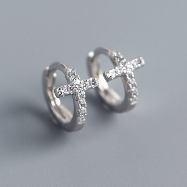 Boucles d'oreilles La p'tite croix – Image 4