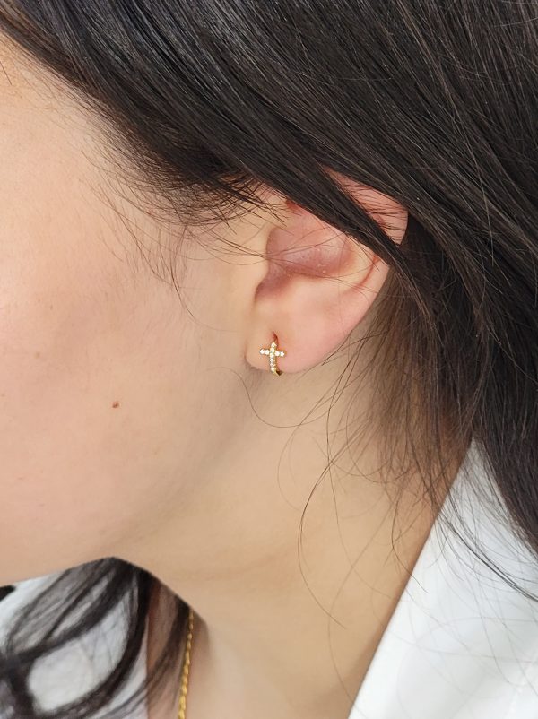 Boucles d'oreilles La p'tite croix