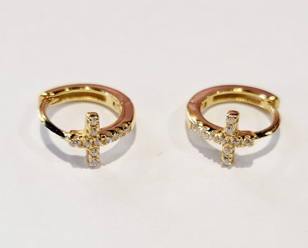 Boucles d'oreilles La p'tite croix – Image 3