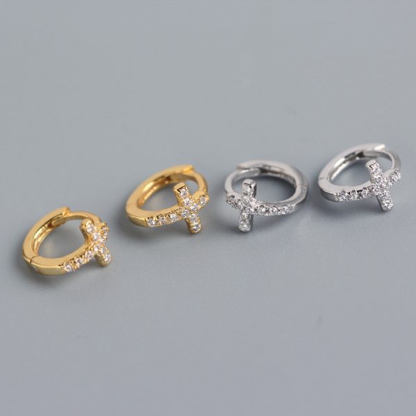 Boucles d'oreilles La p'tite croix – Image 2