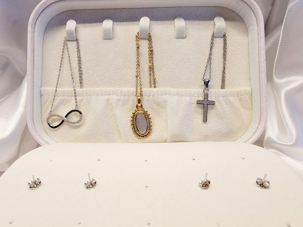 Boîte à bijoux blanc brillant – Image 4