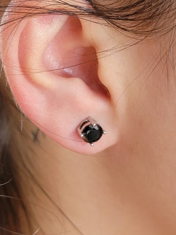 Boucles d'oreilles Zircon Noir