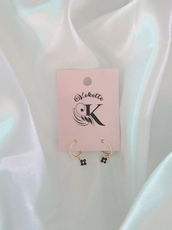 Boucles d'oreilles Les p'tites fleurs Argent ou Or – Image 2