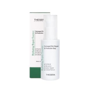 Découvrez Hydrating Repair Essence Thesera, un soin léger qui hydrate en profondeur, renforce la barrière cutanée et illumine le teint.