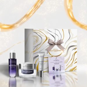Le Coffret Pro-Collagen Esthederm offre une routine complète qui aide à restaurer la fermeté, la densité et l’élasticité de la peau.